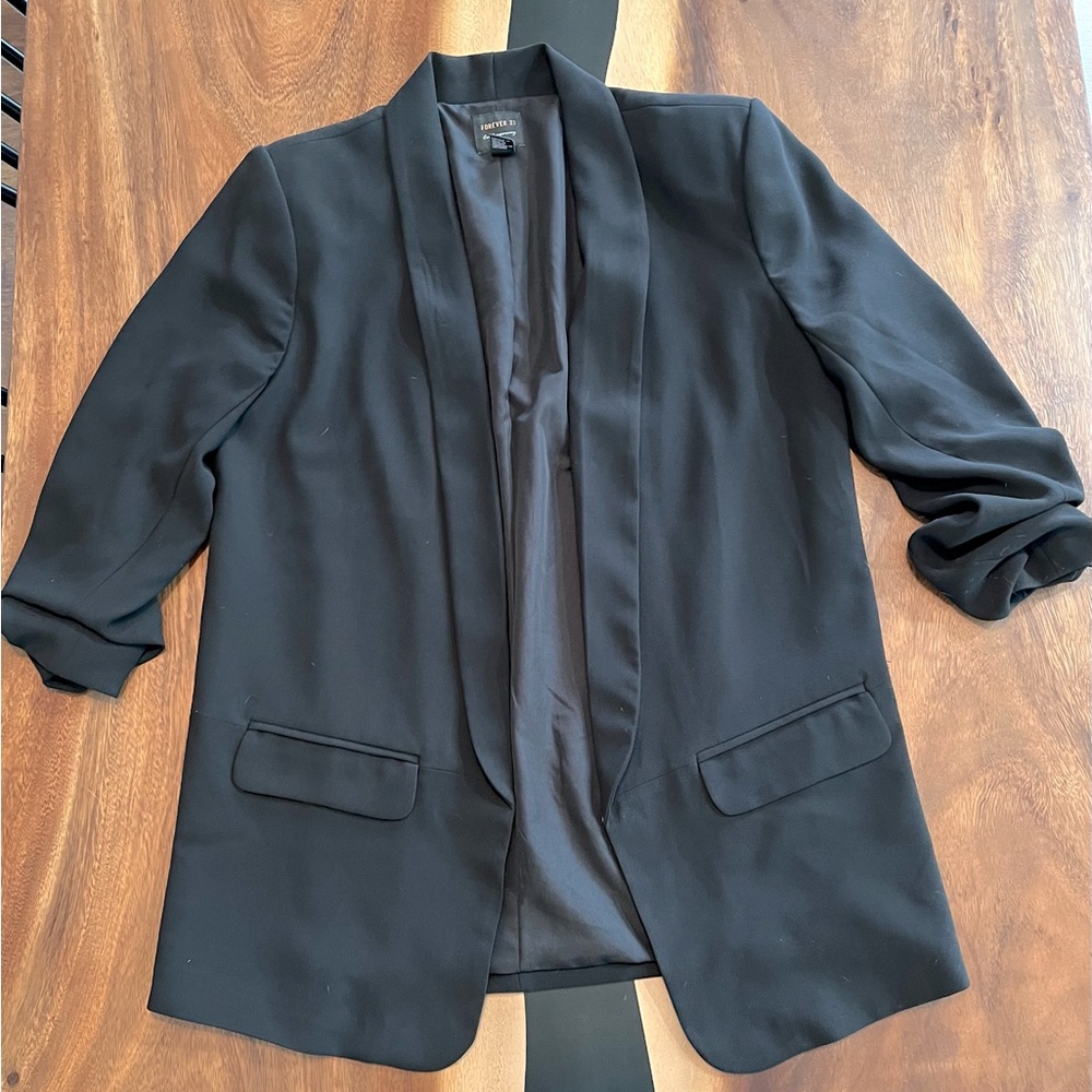 Forever 21 contemporary black blazer size L